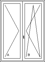 Balkónové dveře dvoudílné